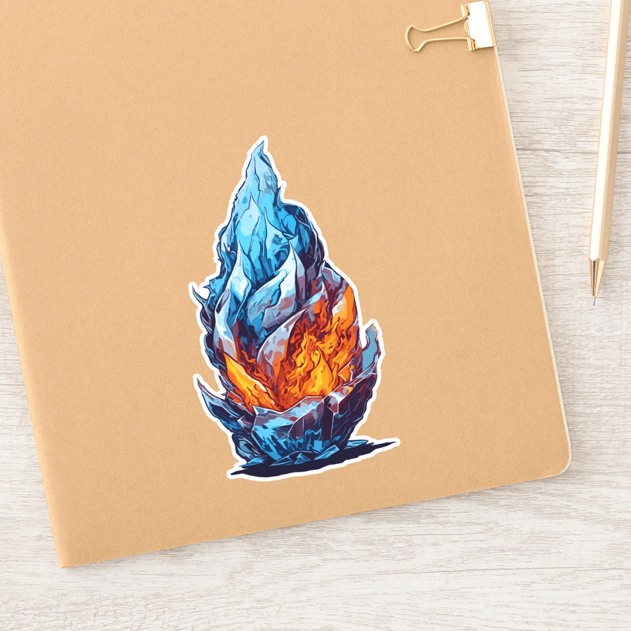 Burning Ice Sticker