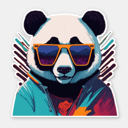 Cool Panda with Retro Vibes