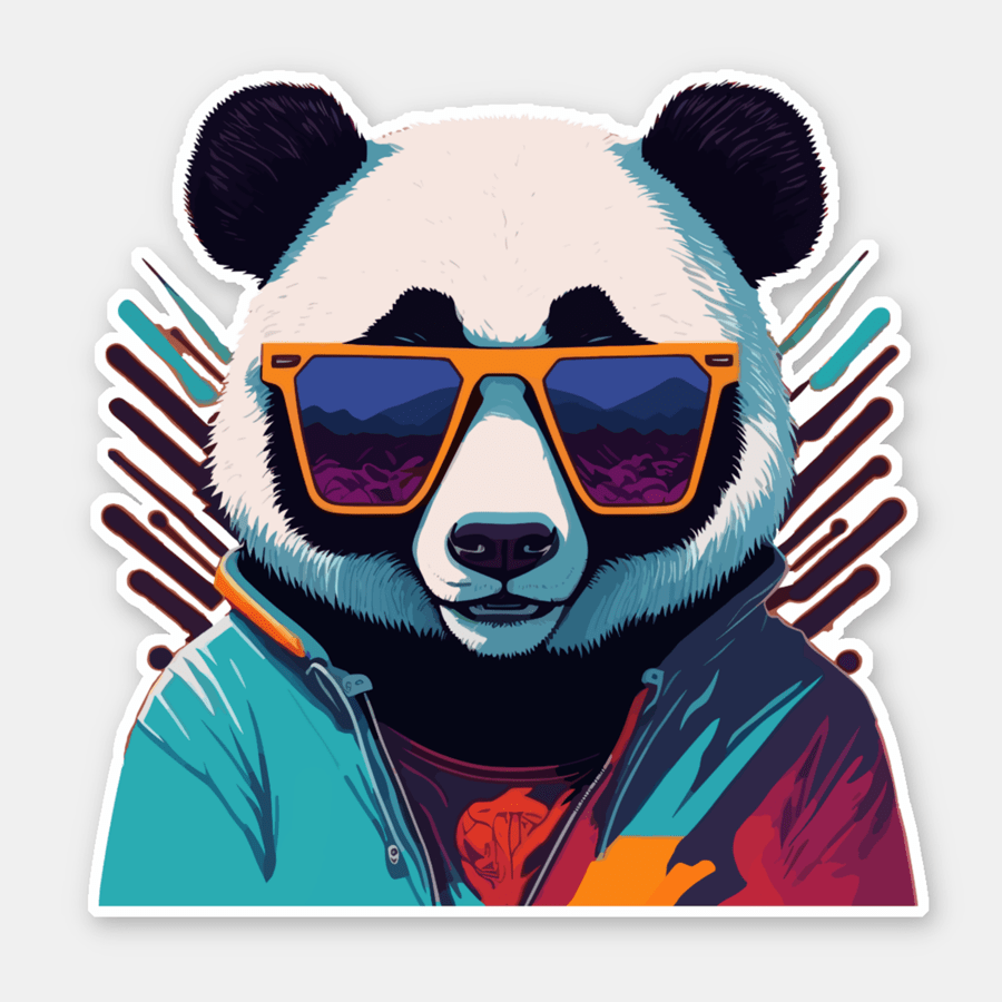 Cool Panda with Retro Vibes