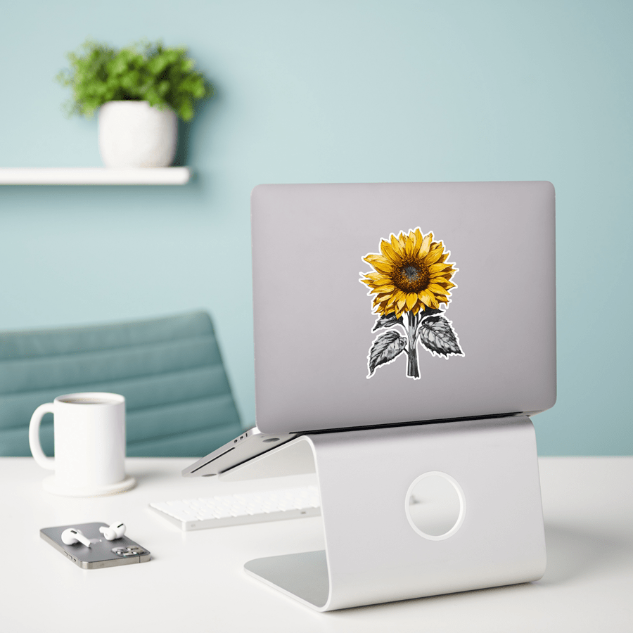 Realistic Sunflower illustration Sticker - Image 3