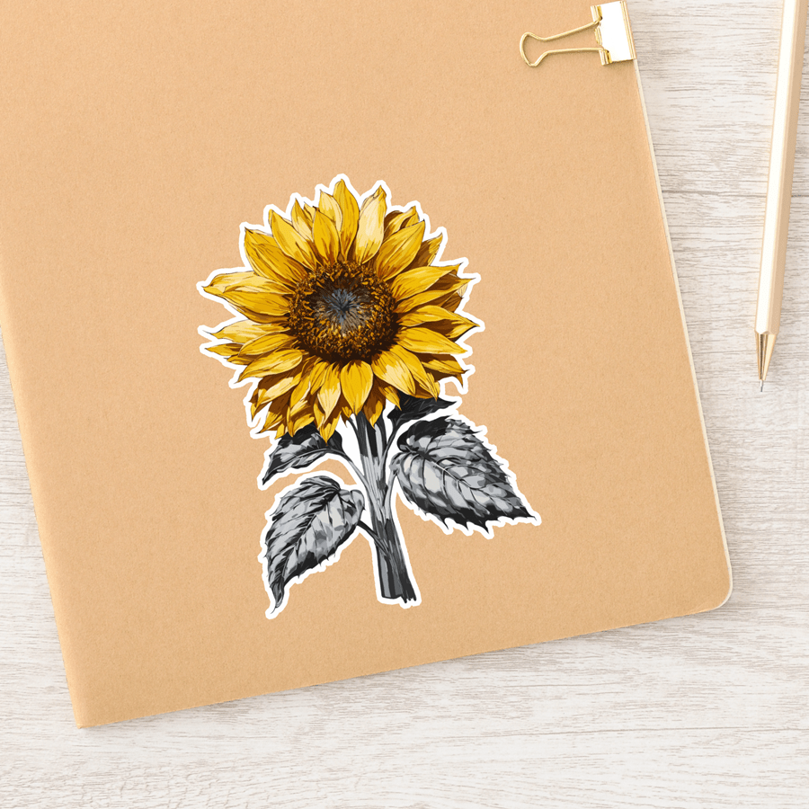 Realistic Sunflower illustration Sticker - Image 4