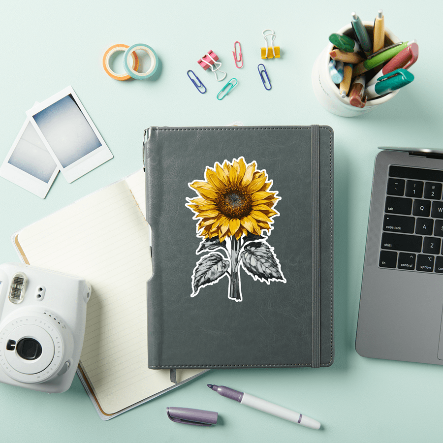Realistic Sunflower illustration Sticker - Image 2