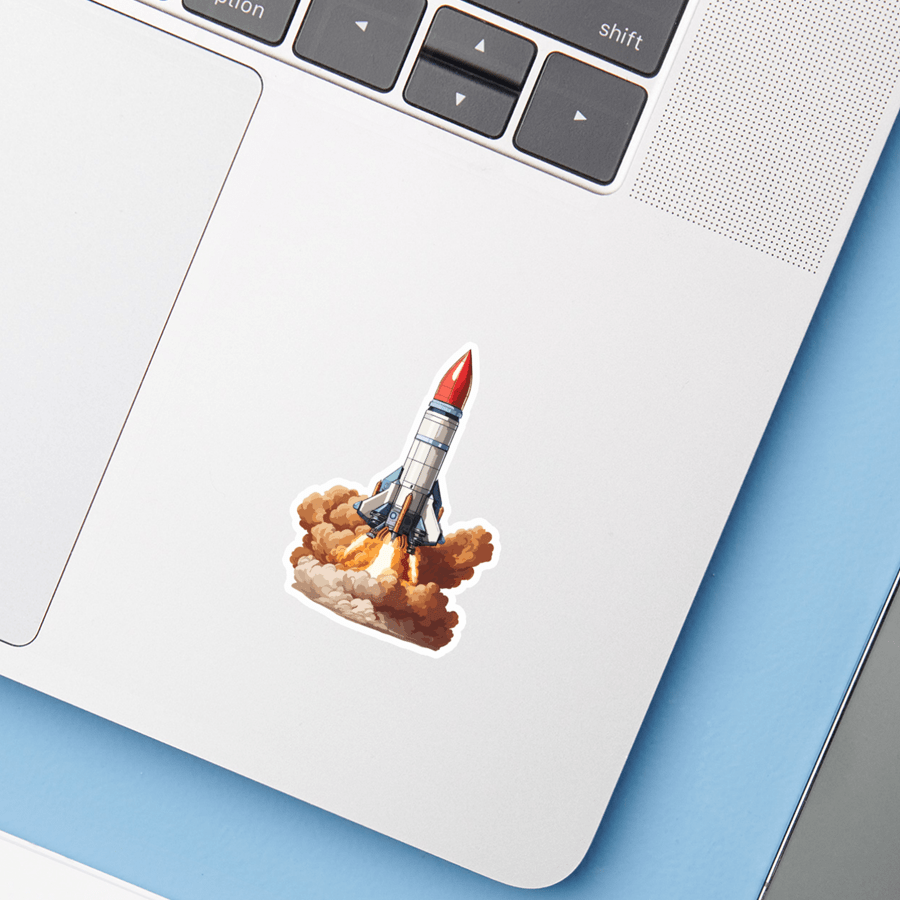 Space Rocket Launch Sticker