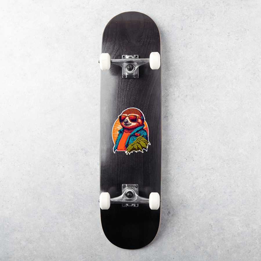 Trendy Sloth with Retro Style Sticker - Image 4